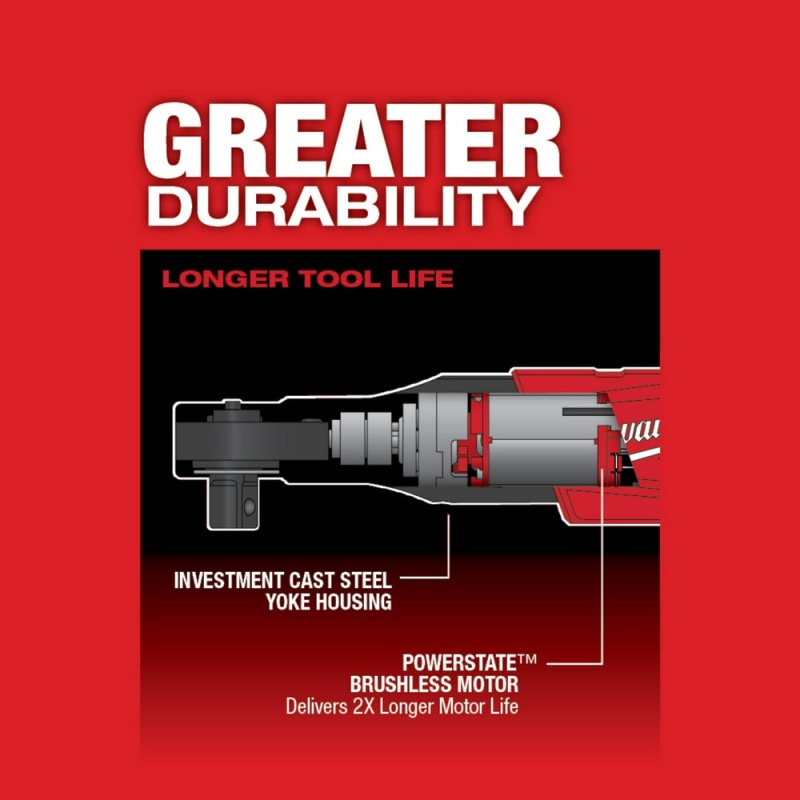 Milwaukee 2558-20x5HO M12 FUEL 12V 1/2" Ratchet w/ 5AH Battery - Image 8