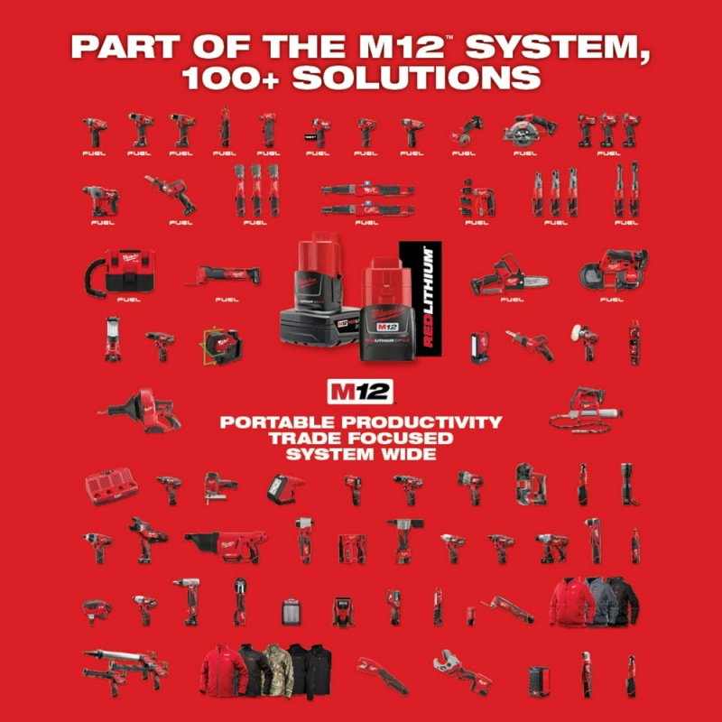 Milwaukee 2558-22 M12 FUEL 12V 1/2-Inch 60-Ft-Lbs. Li-Ion Cordless Ratchet Kit - Image 14