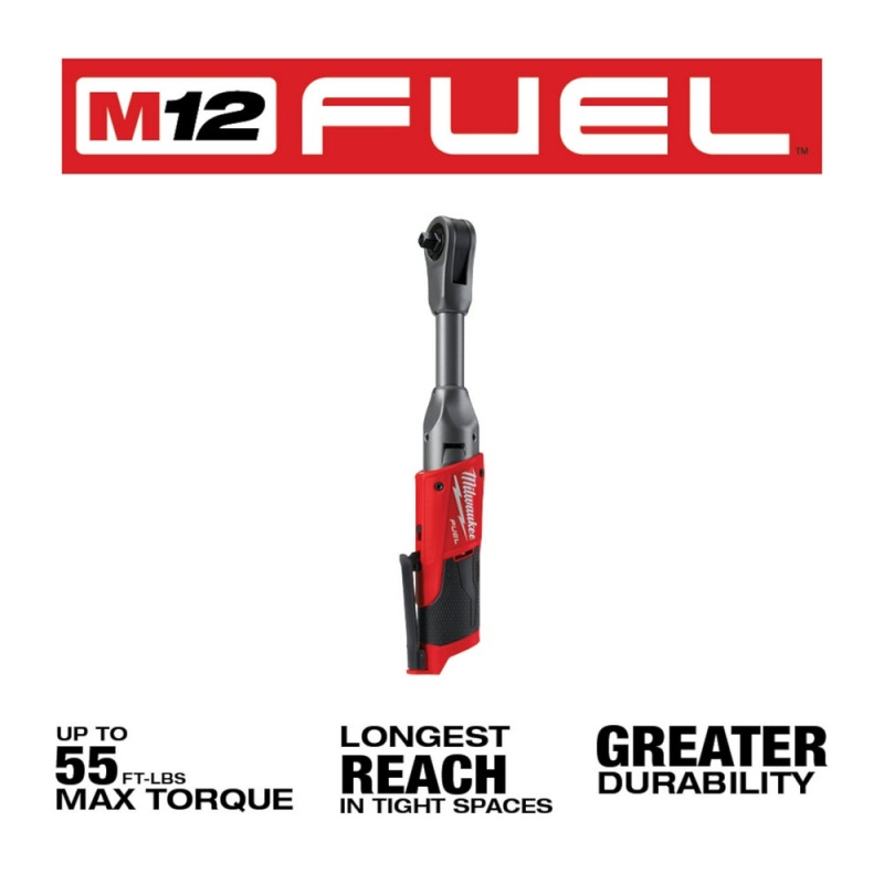 Milwaukee 2560-20 M12 FUEL 12V 3/8 Inch Extended Reach Ratchet Bare Tool - Image 3