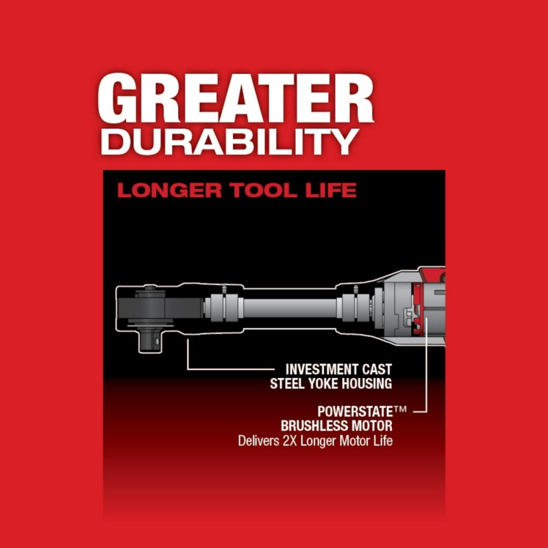 Milwaukee 2560-20 M12 FUEL 12V 3/8 Inch Extended Reach Ratchet Bare Tool - Image 7