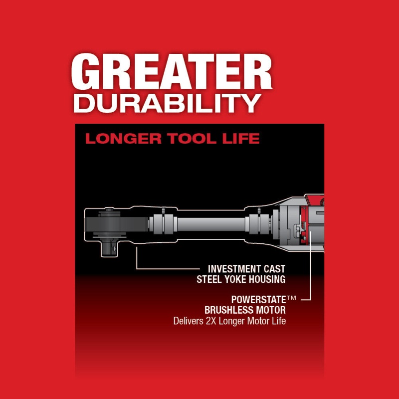 Milwaukee 2560-80 M12 FUEL 3/8" Cordless Extended Reach Ratchet - Bare Tool - Image 5