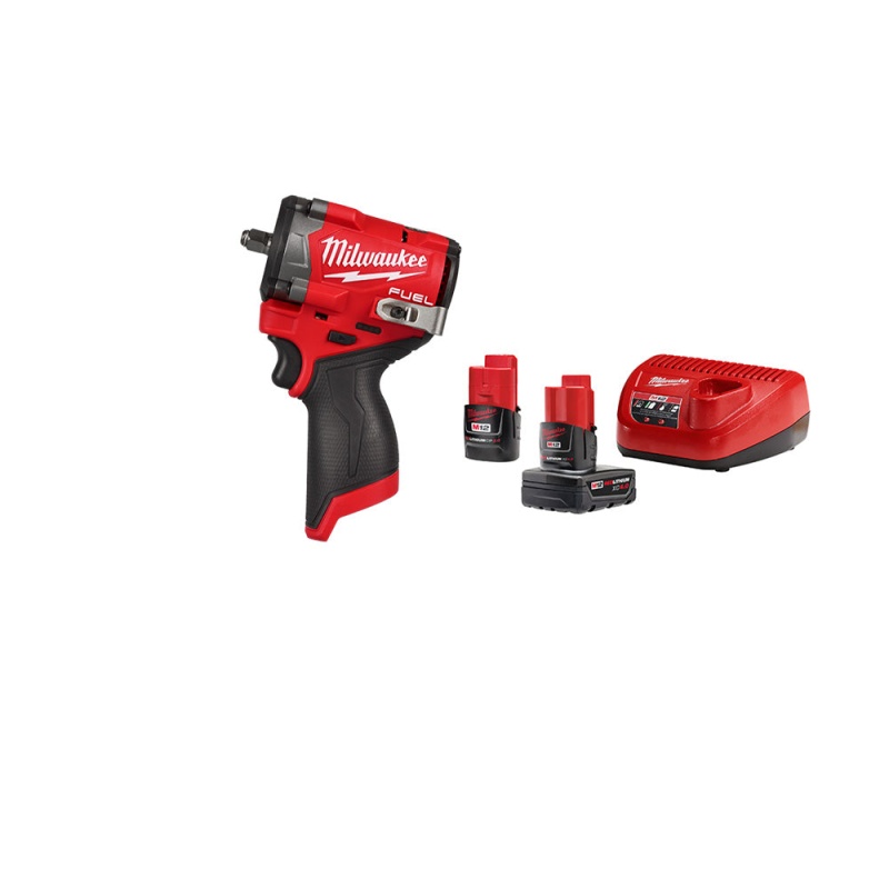 Milwaukee 2562-20x2BSK M12 FUEL 12V Stubby 3/8" Impact Wrench w/ Starter Kit