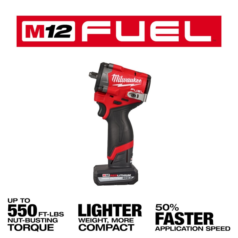 Milwaukee 2562-21 M12 FUEL 12V 3/8" Stubby Impact Wrench Kit - Image 3