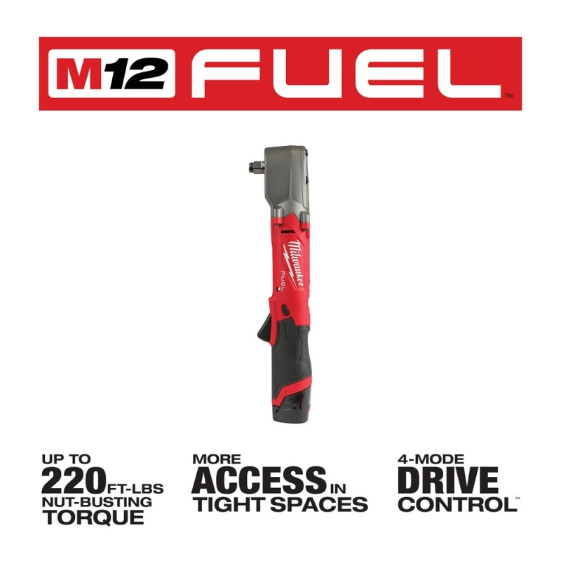 Milwaukee 2565-22 M12 FUEL 12V 1/2" Cordless Right Angle Impact Wrench Kit - Image 3