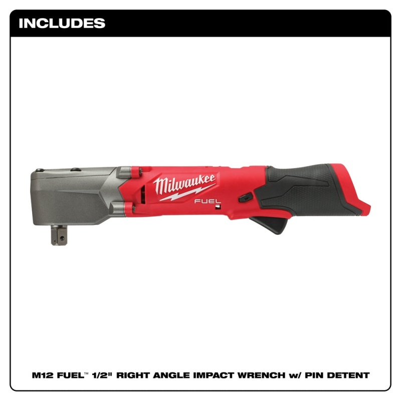 Milwaukee 2565P-20 M12 FUEL 12V 1/2" Li-Ion Right Angle Impact Wrench-Bare Tool - Image 2