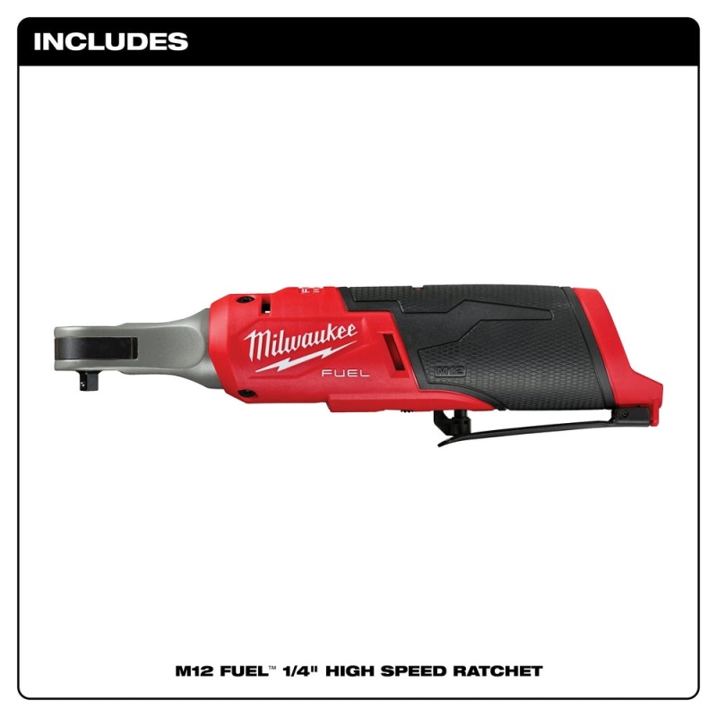 Milwaukee 2566-20 M12 FUEL 12V 1/4" Brushless High Speed Ratchet - Bare Tool - Image 2