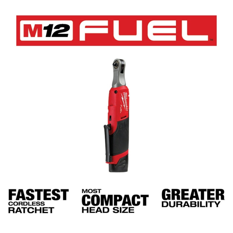 Milwaukee 2566-22 M12 FUEL 12V 1/4" Brushless Li-Ion High Speed Ratchet Kit - Image 3