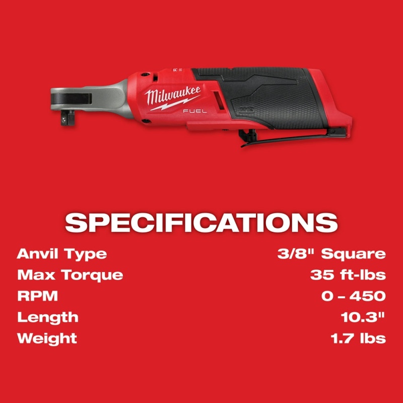 Milwaukee 2567-20x5HO M12 FUEL 12V 3/8" High Speed Ratchet w/ 5AH Battery - Image 10