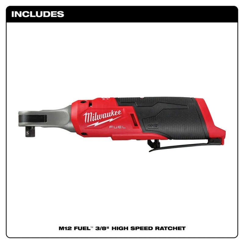 Milwaukee 2567-20x5HO M12 FUEL 12V 3/8" High Speed Ratchet w/ 5AH Battery - Image 4