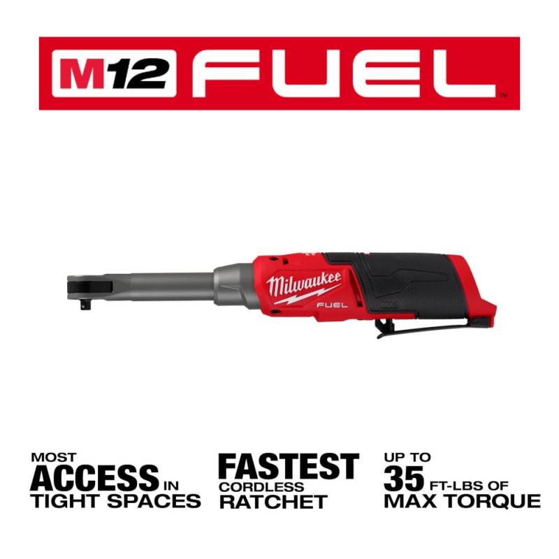 Milwaukee 2568-20 12V FUEL M12 1/4" Extended Reach High Speed Ratchet -Bare Tool - Image 2