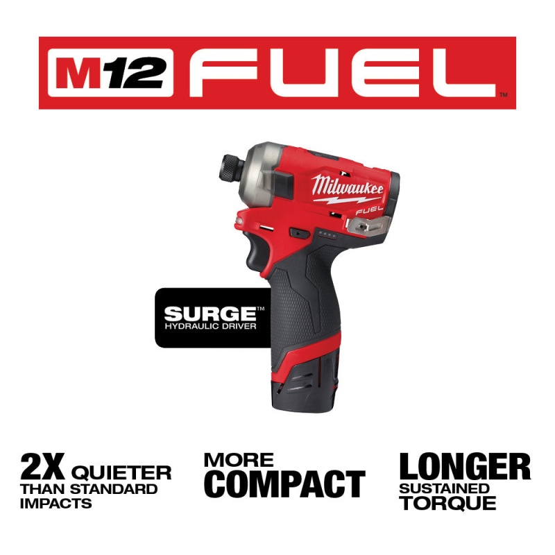 Milwaukee 2582-22 M12 FUEL 12V SURGE Driver 1/2 Inch Drill 2 Piece Combo - Image 5