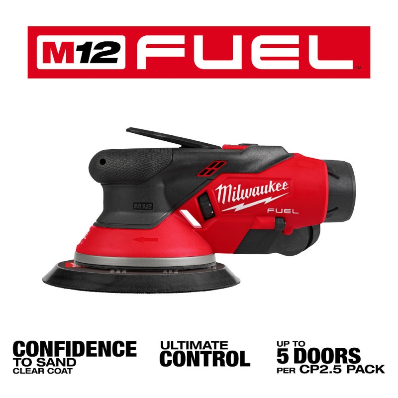 Milwaukee 2584-22CX M12 FUEL 12V 6" Random Orbital Sander Kit (3/32 Inch) - Image 3