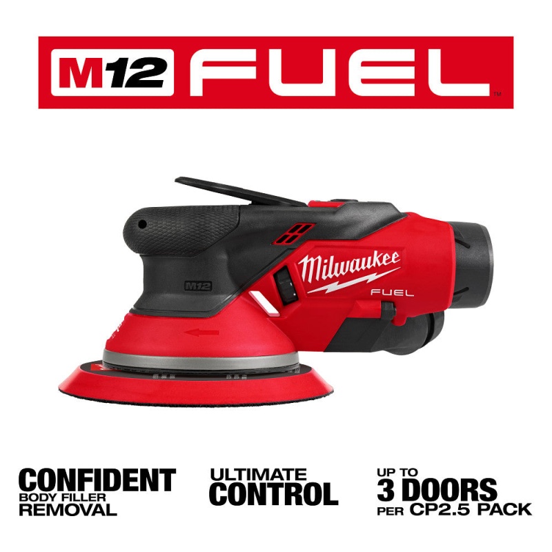 Milwaukee 2585-22CX M12 FUEL 12V 6" Random Orbital Sander Kit (3/16") - Image 3