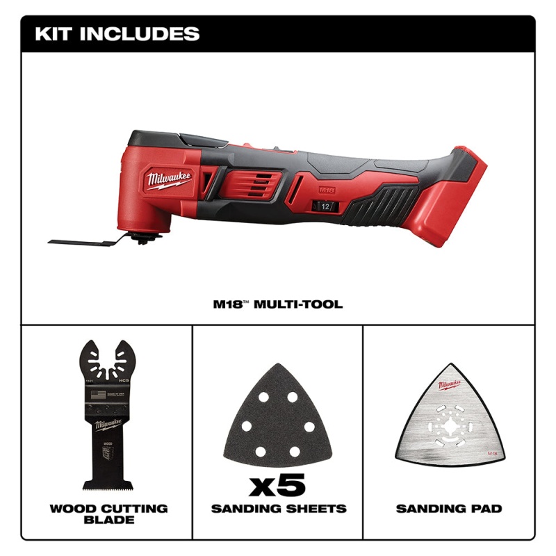 Milwaukee 2626-20 M18 18V Multi-Tool w/ Adapter - Bare Tool - Image 2