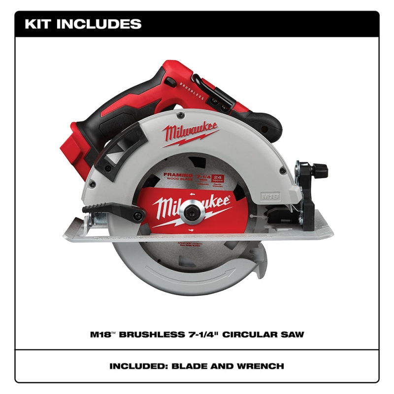 Milwaukee 2631-20 M18 18V 7-1/4-Inch Brushless Circular Saw - Bare Tool - Image 2