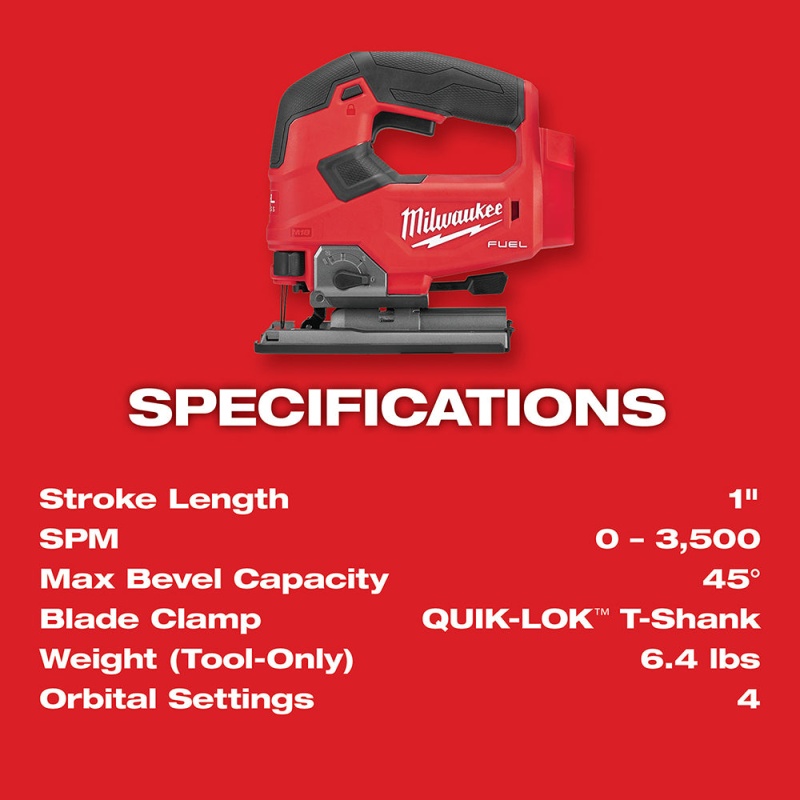 Milwaukee 2648-JB M18 18V Cordless Sander / Jig Saw w/ 5.0 AH Battery - Image 5