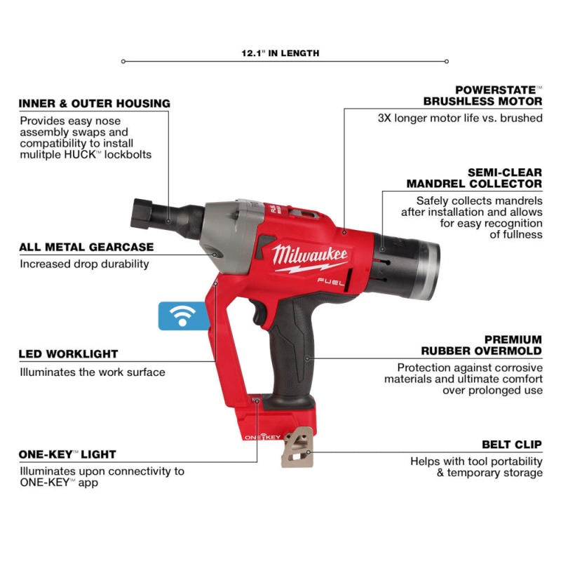 Milwaukee 2661-80 M18 FUEL 18V 1/4" Cordless Lockbolt Tool - Reconditioned - Image 3