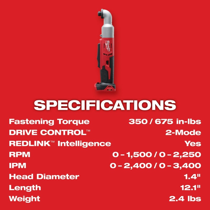 Milwaukee 2667-20 M18 18V 1/4-Inch Right Angle Impact Driver - Bare Tool - Image 4