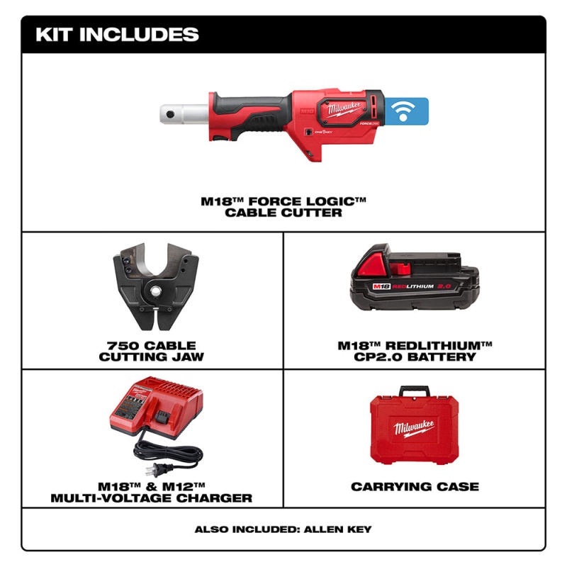 Milwaukee 2672-21 M18 18V Force Logic Cable Cutter Kit - Image 2