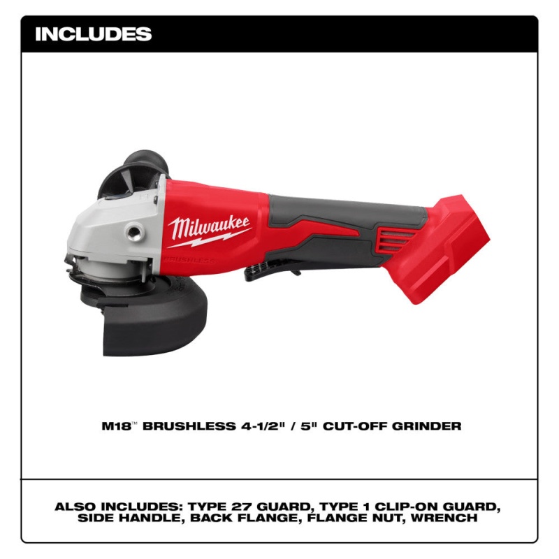 Milwaukee 2686-20 M18 18V 4-1/2" / 5" Cut-Off Grinder Paddle Switch - Bare Tool - Image 2