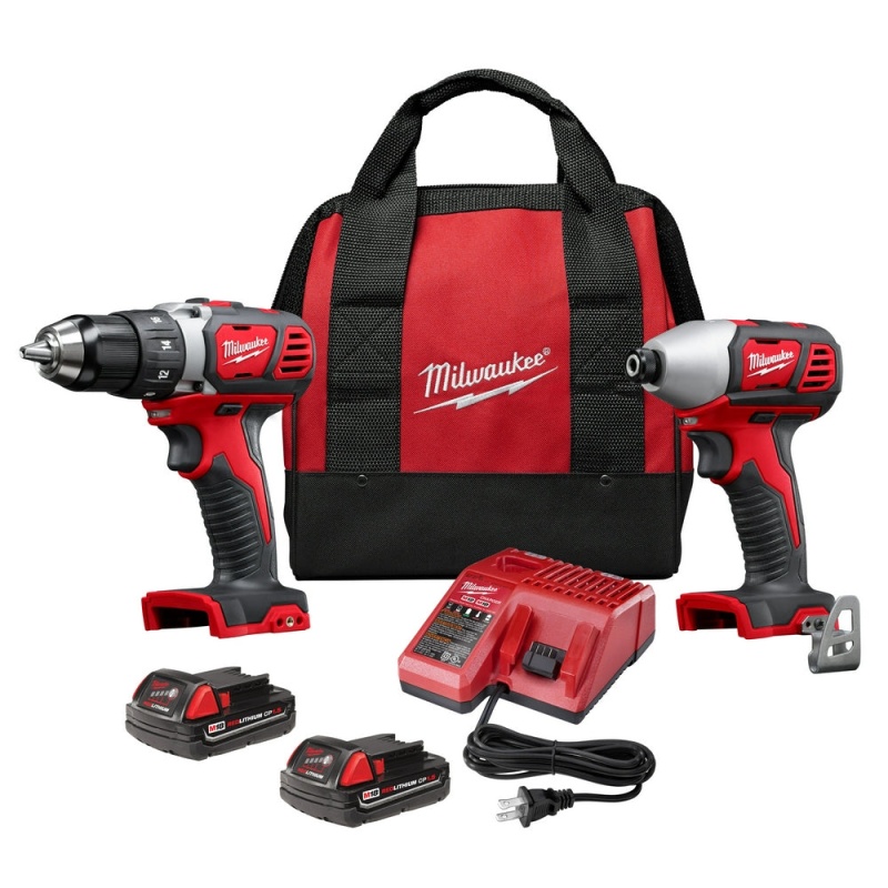 Milwaukee 2691-22 M18 18V Cordless Li-Ion Drill Driver / Impact Driver Combo Kit