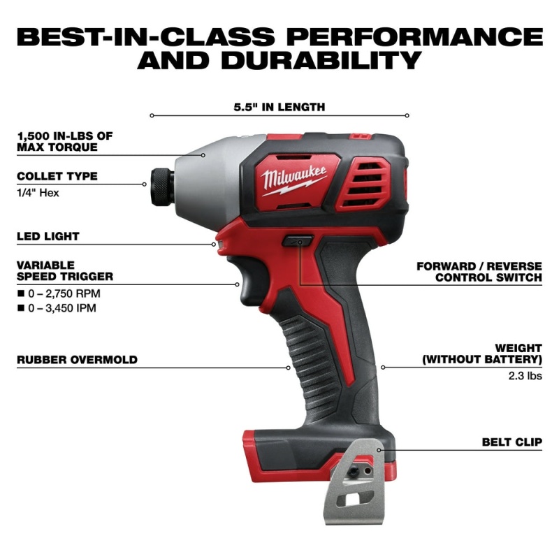 Milwaukee 2695-24 M18 18V Cordless Power Lithium-Ion 4-Tool Combo Kit - Image 4