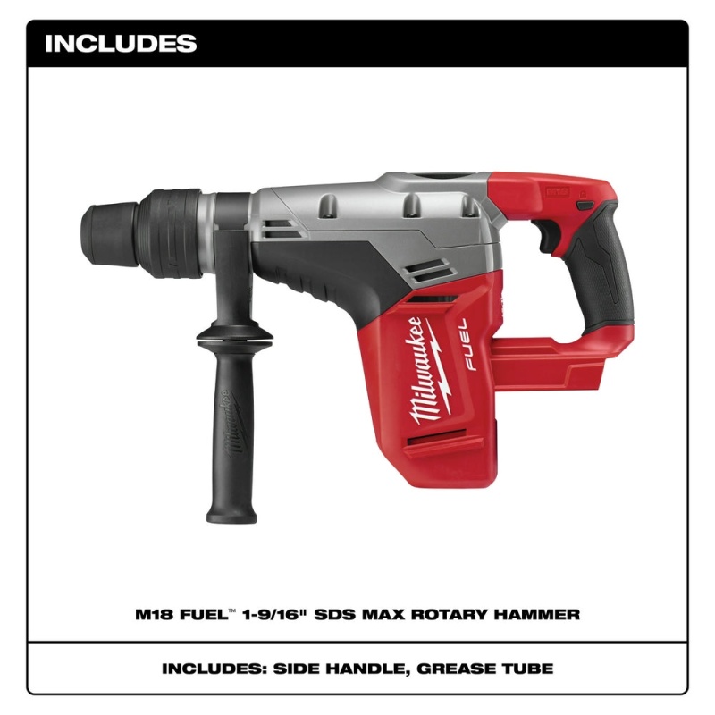 Milwaukee 2717-80 M18 FUEL 18V 1-9/16" SDS-Max Rotary Hammer - Bare Tool - Recon - Image 2