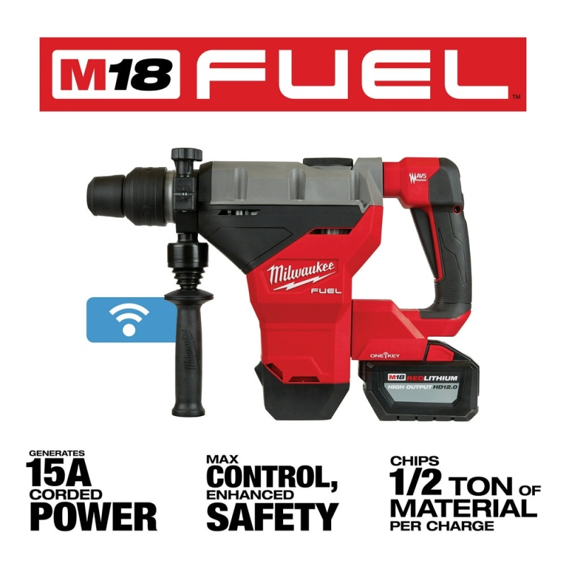 Milwaukee 2718-22HD M18 FUEL 18V 1-3/4 Inch SDS MAX Rotary Hammer ONE KEY Kit - Image 3