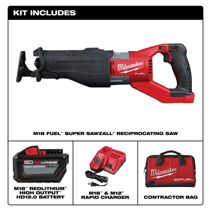 Milwaukee 2722-21HD M18 FUEL 18V 1-1/4-Inch SAWZALL Reciprocating Saw Kit - Image 2