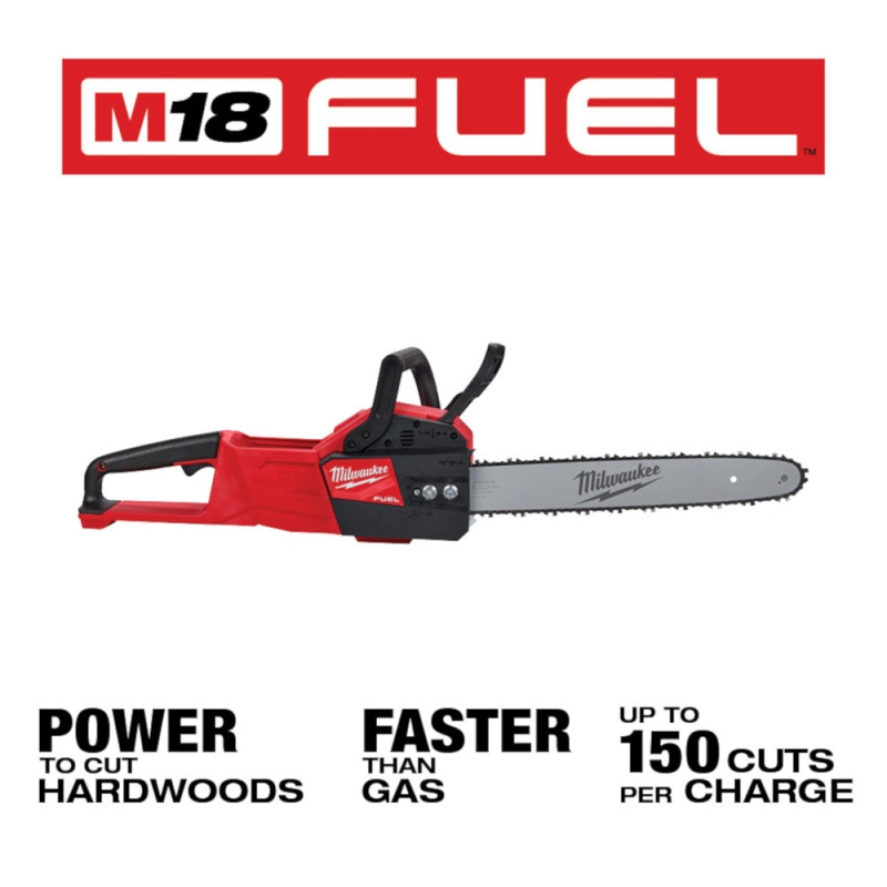 Milwaukee 2727-20x6 M18 FUEL 18V 16" Cordless Li-Ion Chainsaw w/ 6AH Battery - Image 3