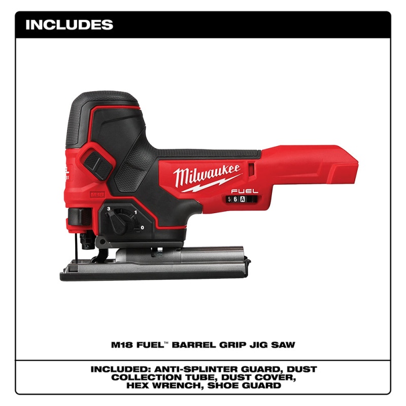 Milwaukee 2737B-20 M18 FUEL 18V Cordless Barrel Grip Jig Saw - Bare Tool - Image 2