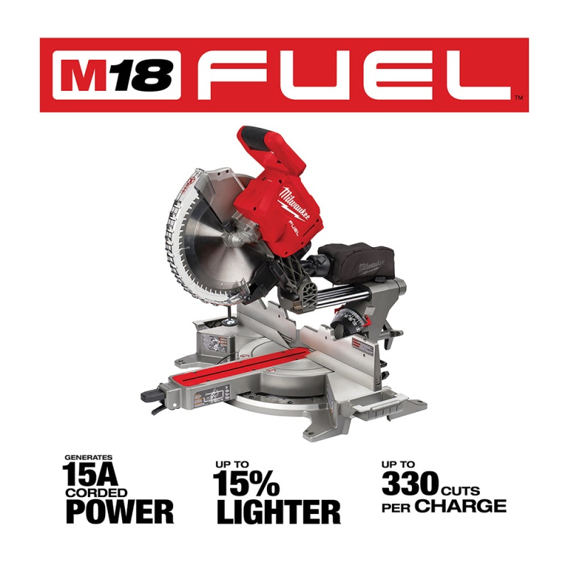 Milwaukee 2739-20 M18 FUEL 18V 12" Dual Bevel Slide Compound Miter Saw-Bare Tool - Image 3