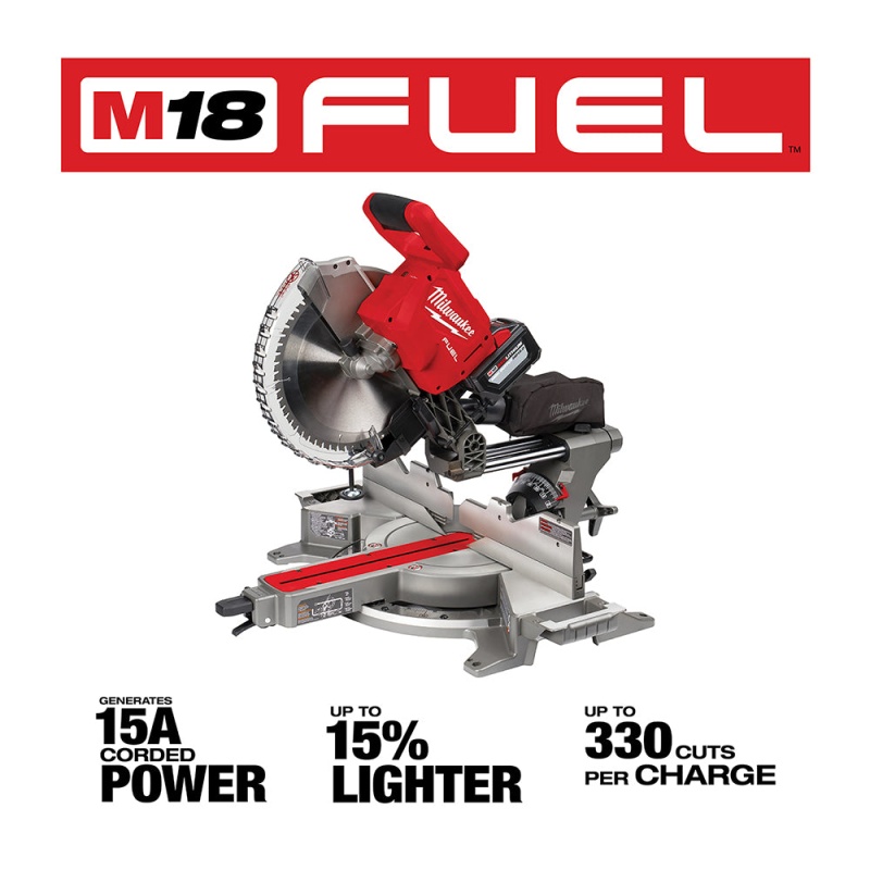 Milwaukee 2739-21HD M18 FUEL 18V 12" Dual Bevel Sliding Compound Miter Saw Kit - Image 3