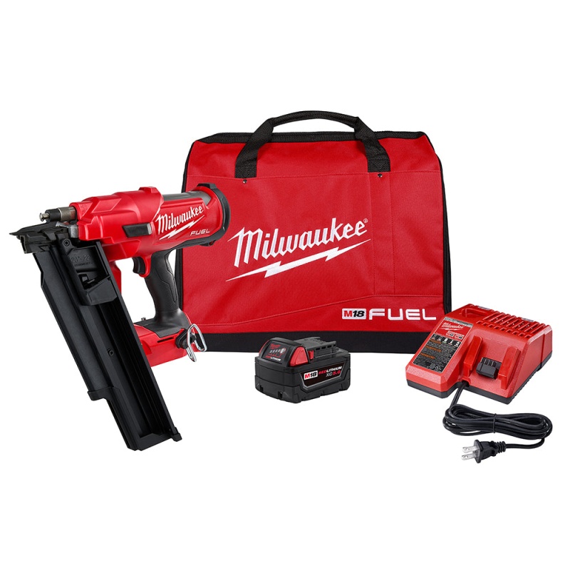 Milwaukee 2744-21 M18 FUEL 18V 21 Degree Framing Nailer 5.0 Ah Kit