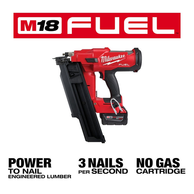 Milwaukee 2744-21 M18 FUEL 18V 21 Degree Framing Nailer 5.0 Ah Kit - Image 4