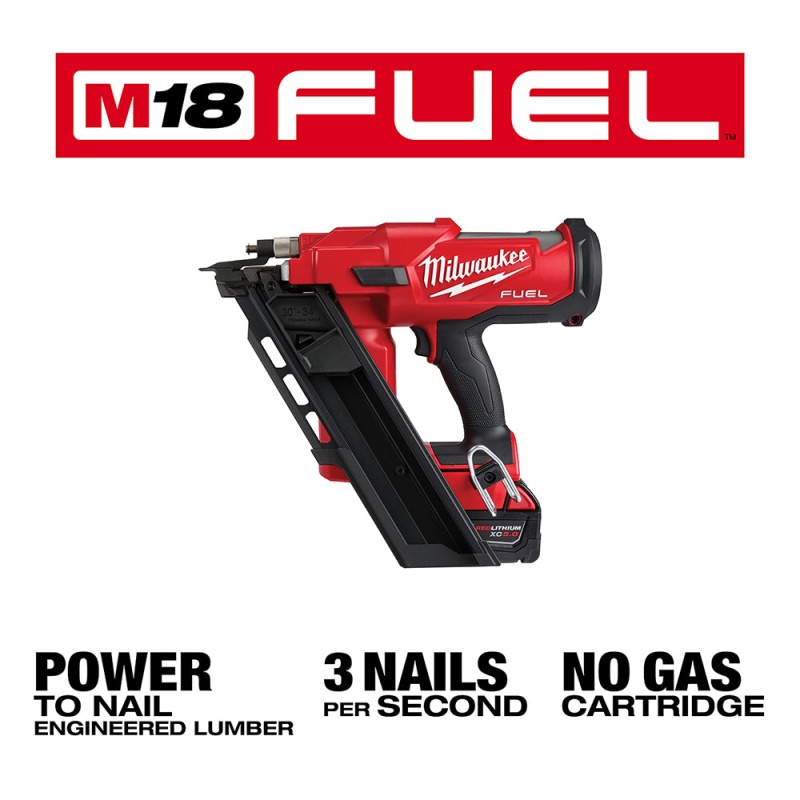 Milwaukee 2745-21 M18 FUEL 18V 30 Degree Lithium-Ion Cordless Framing Nailer Kit - Image 4