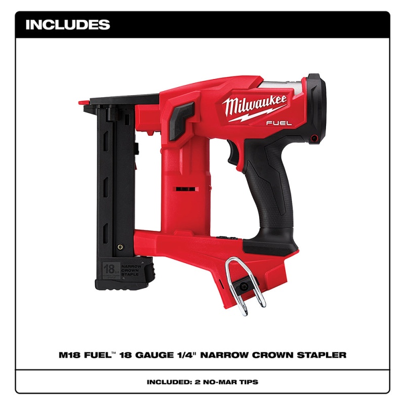 Milwaukee 2749-20 M18 FUEL 18V 18-Gauge 1/4" Narrow Crown Stapler - Bare Tool - Image 3