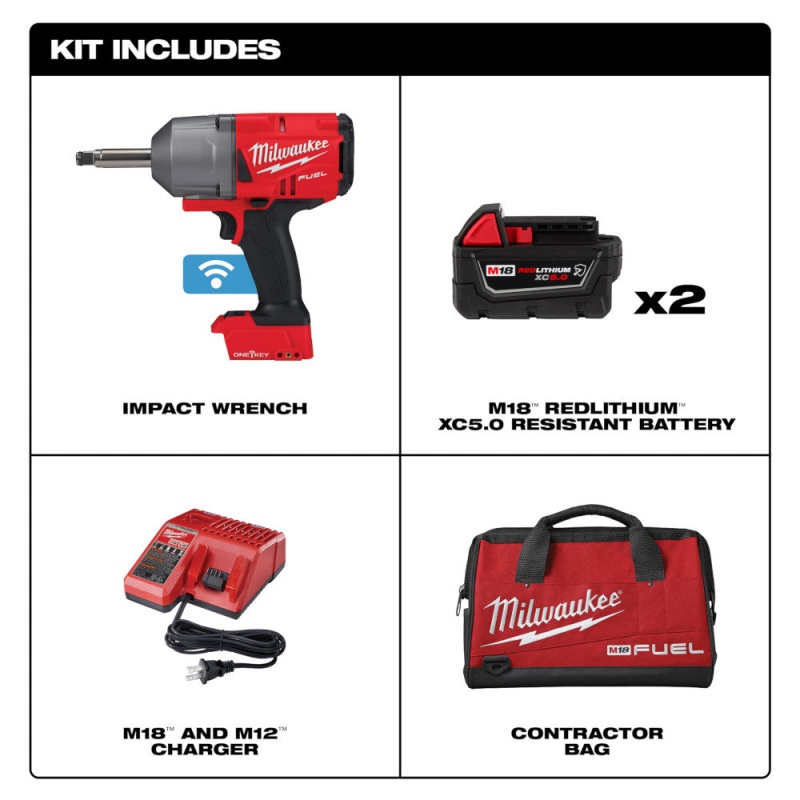 Milwaukee 2769-22R M18 FUEL 18V 1/2" ONE-KEY Controlled Torque Impact Wrench Kit - Image 2