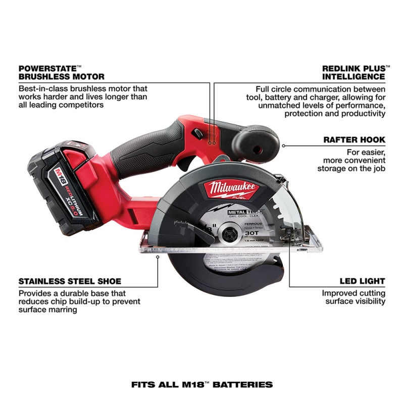 Milwaukee 2782-20 M18 FUEL 18V 5-3/8-Inch Metal Cutting Circular Saw - Bare Tool - Image 7