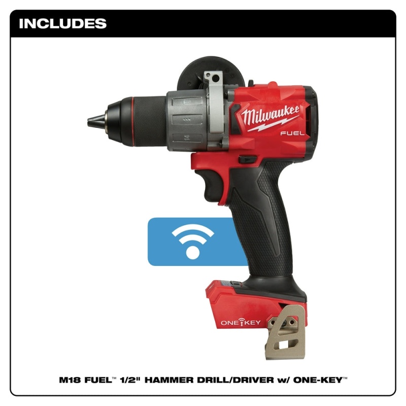 Milwaukee 2806-80 M18 FUEL 18V 1/2" Cordless Hammer Drill - Bare Tool - Recon - Image 2