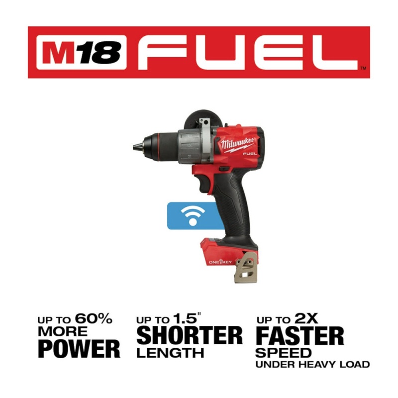 Milwaukee 2806-80 M18 FUEL 18V 1/2" Cordless Hammer Drill - Bare Tool - Recon - Image 3