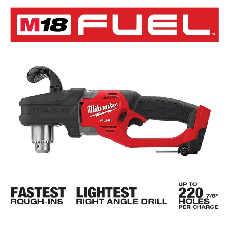 Milwaukee 2807-20 M18 FUEL 18V 12" HOLE HAWG Right Angle Drill -Bare Tool - Image 3