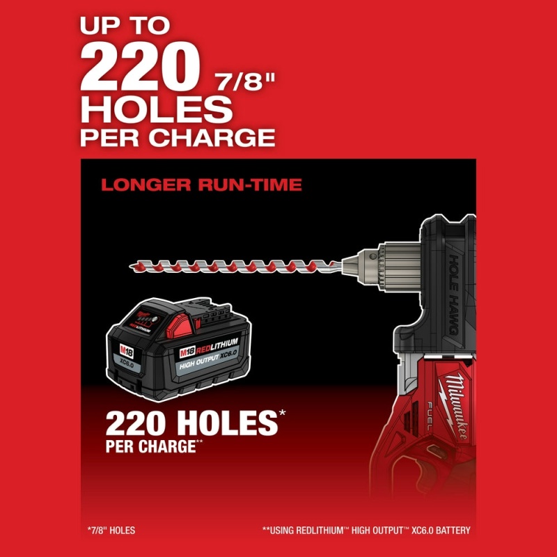 Milwaukee 2807-20 M18 FUEL 18V 12" HOLE HAWG Right Angle Drill -Bare Tool - Image 7