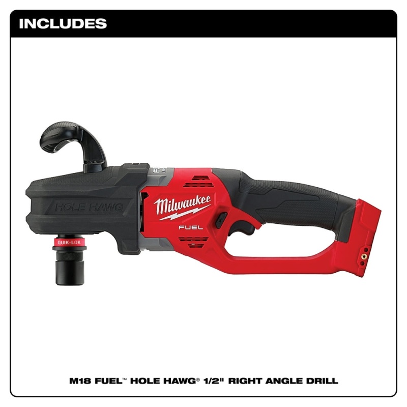 Milwaukee 2808-20 M18 FUEL HOLE HAWG Right Angle Drill w/ QUIK-LOK - Bare Tool - Image 2