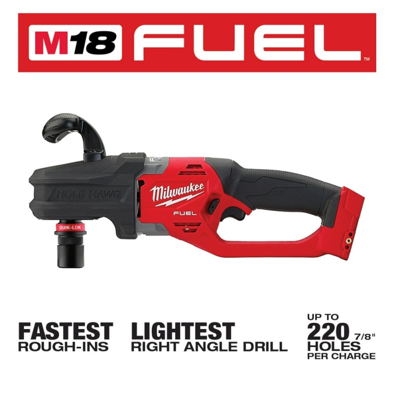 Milwaukee 2808-20 M18 FUEL HOLE HAWG Right Angle Drill w/ QUIK-LOK - Bare Tool - Image 3