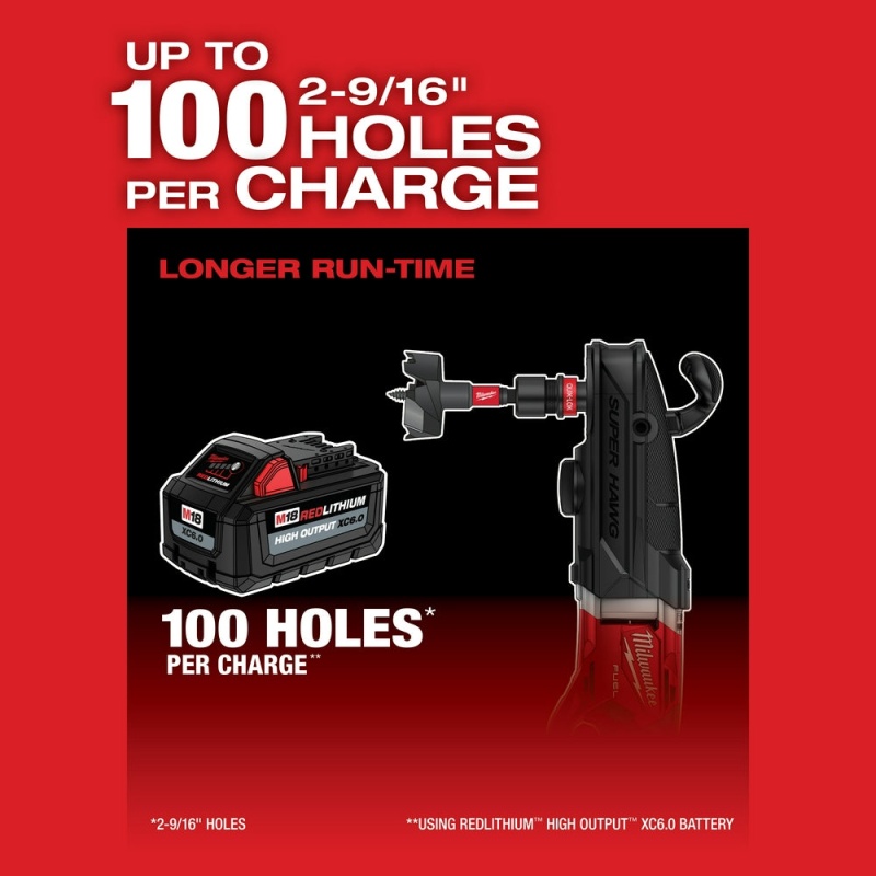 Milwaukee 2811-20 M18 FUEL 18V Super Hawg Right Angle Drill Quik-Lok - Bare Tool - Image 7