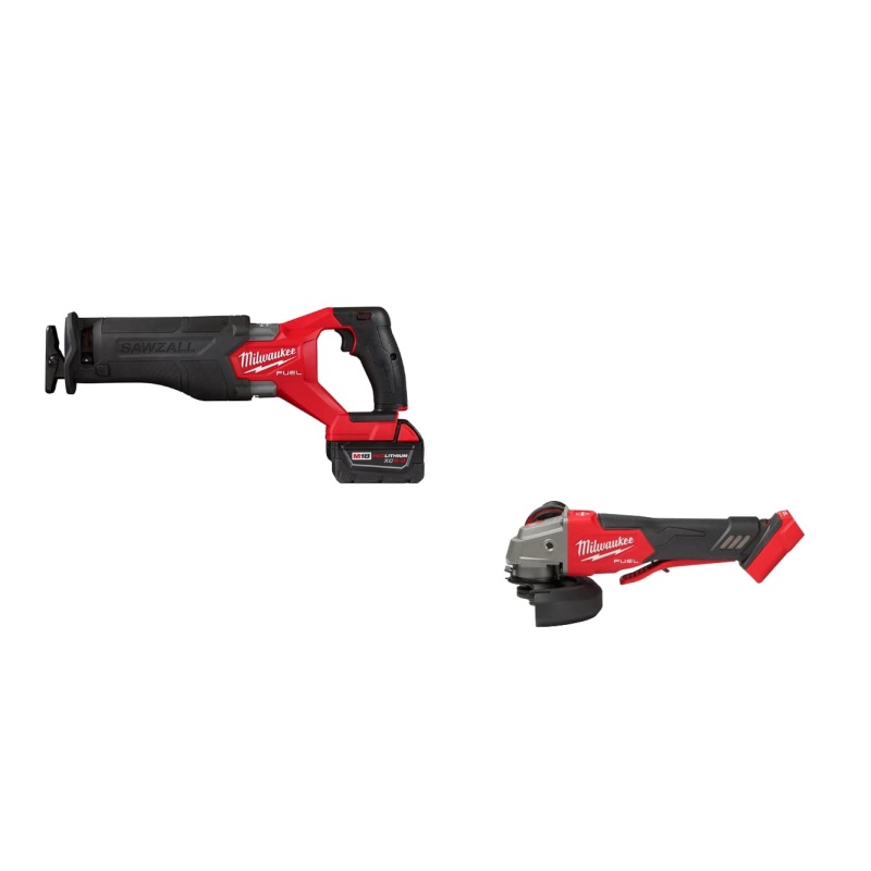 Milwaukee 2821-21FR M18 FUEL 18V Cordless Li-Ion SAWZALL / Grinder Combo Kit