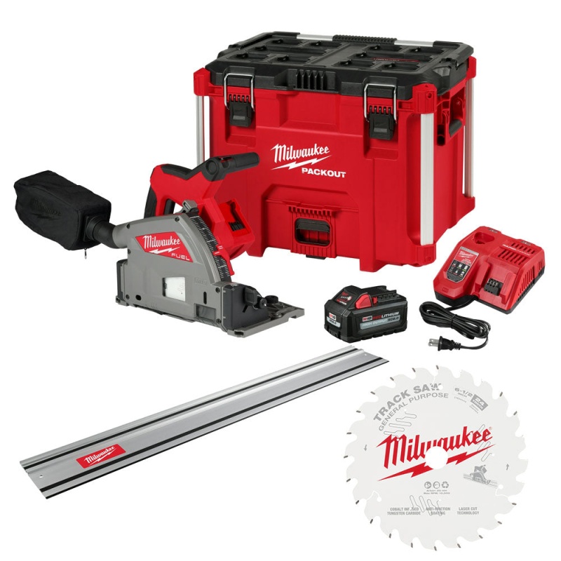 Milwaukee 2831-21TB M18 FUEL 18V Track Saw Kit w/ 55" Track Saw Guide and Blade