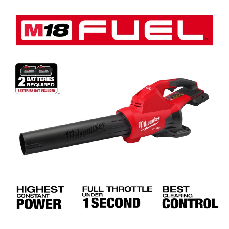 Milwaukee 2824-20 M18 FUEL 18V 600 CFM Cordless Brushless Dual Battery Blower - Image 2