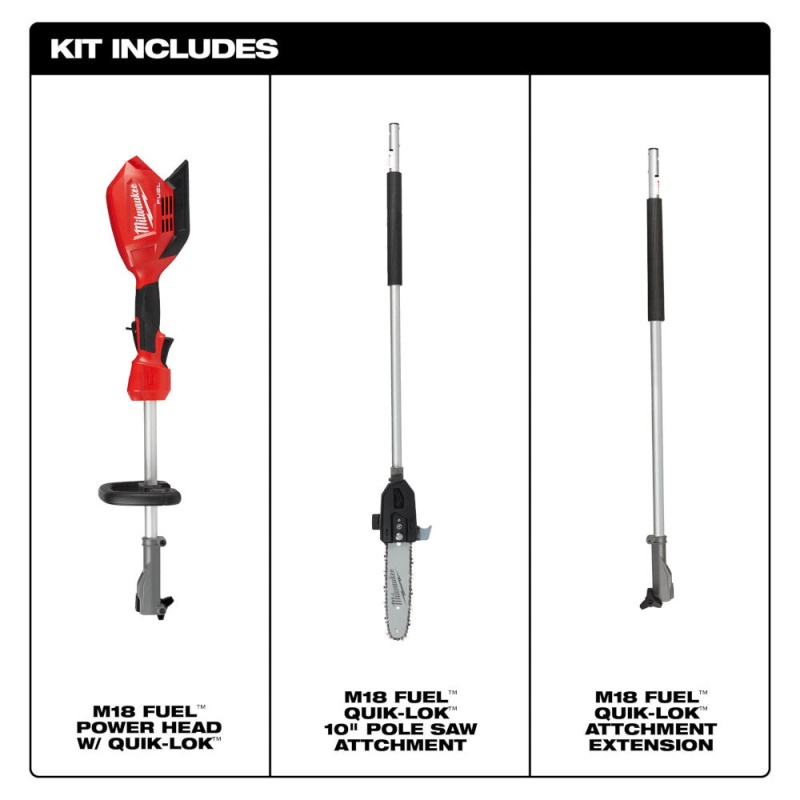 Milwaukee 2825-80PS M18 FUEL 10" Pole Saw w/ QUIK-LOK Capability - Recon - Image 3